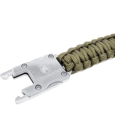 Steinbock7 Zugspitze Paracord Bracelet - Stylish Green Outdoor Companion with Practical Clasp Tool - Buy Online on GoSupps.com