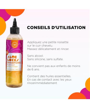 Aloe Locks | Baobab-Nettle Purifying Shampoo | Anti-Breakage & Stimulates Hair Growth | It Purifies & Cleanses the Scalp | Anti-Dandruff Action | Made in France | 250ml - Buy Online on GoSupps.com