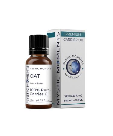 Mystic Moments |Oat carrier oil 10 ml - pure and natural oil Perfect for hair face nails aromatherapy massage and oil dilution vegan GMO
