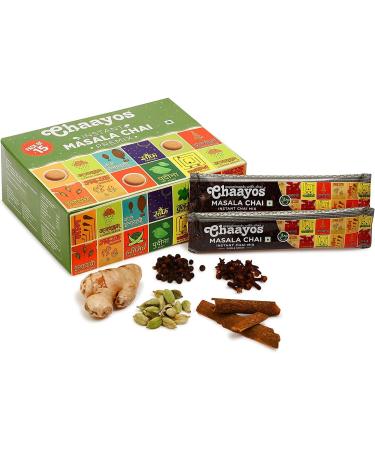 Chaayos Instant Tea Premix - Regular Sugar - Masala Flavour (15 Sachets) | Instant Tea | Tea Premix | Masala Tea | Masala Chai | Assam Tea | Flavored Tea | Tea Masala Mix - Buy Online on GoSupps.com