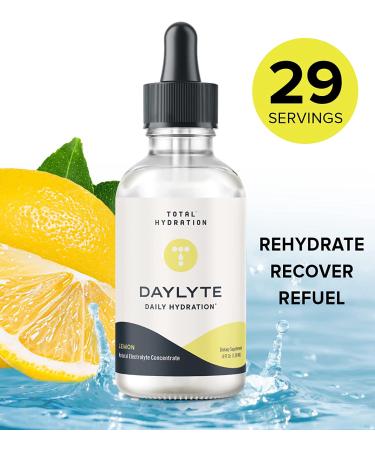 Total Hydration Daylyte Daily Hydration Drops - Lemon Flavor | Sugar-Free Electrolyte Supplement with Magnesium, Calcium, Zinc | 29 Servings - Buy Online on GoSupps.com