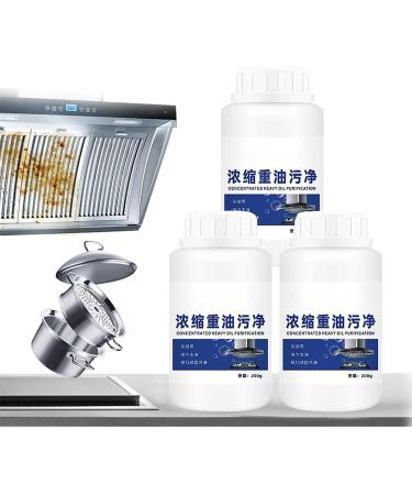 Grease Cleaning Powder for Kitchen Oil Stains, All-Purpose Foam Cleaner, Powerful Cleaning Powder for Stubborn Kitchen Oil Stains and Grease (C)