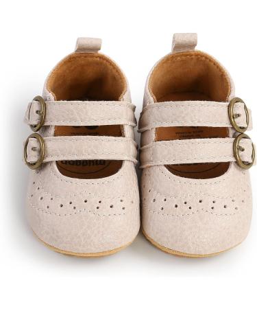 Baby Girls Mary Jane First Walking Shoes | Anti-Slip Princess PU Leather Infant Shoes (0-6 Months) - F Banki - Buy Online on GoSupps.com