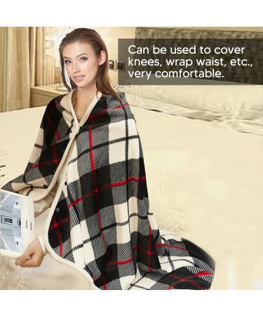 Buy Electric Heating Scarf with 3-Stage Temperature Control | USB Heated Checkered Pattern Ceiling | Soft & Comfortable for Car & Camping - Buy Online on GoSupps.com