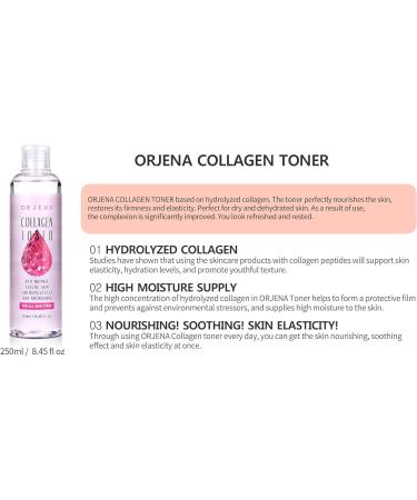 ORJENA Nature Collagen Toner - Anti-Wrinkles Elastic Skin Soothing Effect Nourishing Skin- For All Skin Types 250ml Net Wt - Buy Online on GoSupps.com