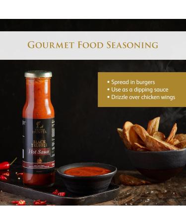TruffleHunter - Black Truffle Hot Sauce - Gourmet Spicy Food Condiment - 250ml - Buy Online on GoSupps.com