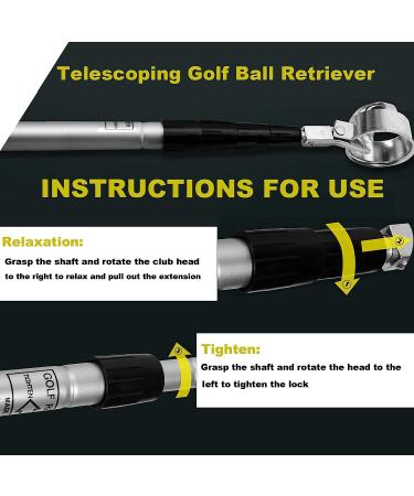 Stainless Telescopic Golf Ball Retriever | 15ft/18ft Extendable Aluminum Alloy - Buy Online on GoSupps.com