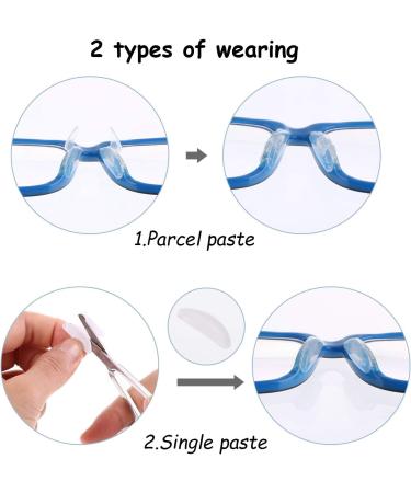 Quesuc 10 Pairs 1.8 mm Eyeglass Nose Pads Anti-slip Adhesive Soft Silicone Eyeglass Nose Pads for Eyeglass Sunglasses Spectacles (Transparent) - Buy Online on GoSupps.com