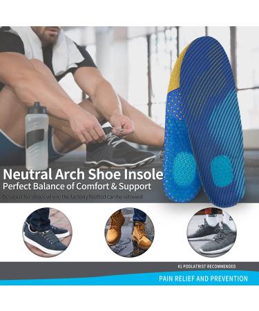 Men's Gel Shoe Inserts & Women's Shock Absorbing Insoles - Arch Support for All-Day Comfort in Heavy Duty Work Boots (US 7-11 - Buy Online on GoSupps.com