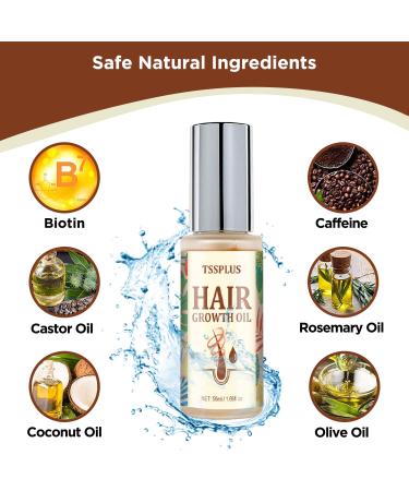 Hair Growth Serum & Oil for Thicker, Healthier Hair | Biotin, Castor Oil, Rosemary | Hair Loss Treatment - Buy Online on GoSupps.com