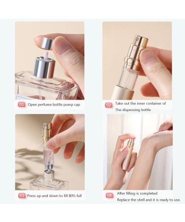 HAOXYO Perfume Atomisers Refillable Travel Essentials Perfume Travel Bottle Small Spray Bottle from Bottom Mini Pocket Size 5ml for Traveling and Outing (Rose gold) - Buy Online on GoSupps.com
