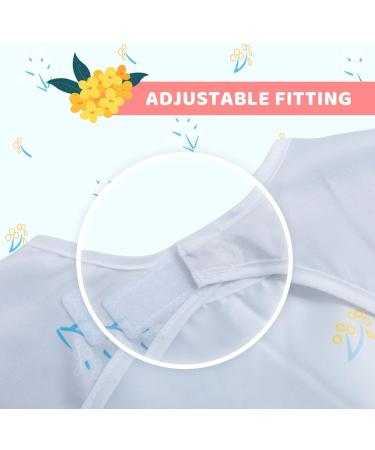 Little Dimsum Long Sleeves Toddler Weaning Bibs - Waterproof Feeding Coverall Set for 6-36 Months | Flower Design - Buy Online on GoSupps.com