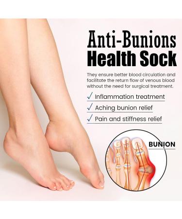 ERGOic Bunion Relief Socks - Anti-Bunion Health Socks for Women and Men - Bunion Corrector Toe Align Socks (Black 5 Pairs) - Buy Online on GoSupps.com
