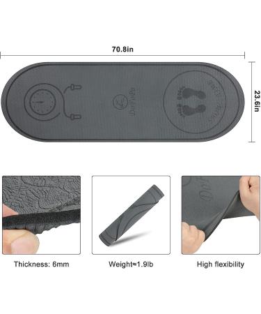 Non-Slip Jump Rope Mat for Indoor Outdoor Exercise - High-Density Workout Pad for Home Gym - 71 x 24 Grey - Buy Online on GoSupps.com