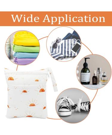 Felfang Diaper Bag Set - 2 Wetbag Organizers & Reusable Fabric Pockets - Eco-Friendly White Sun Design for International Shipping - Buy Online on GoSupps.com