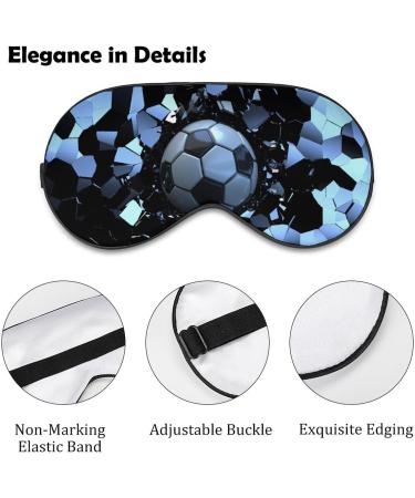 3D Soccer Ball Sleep Eye Mask | Light Blocking Eyeshade for Men & Women | Adjustable Strap | Perfect for Travel & Napping - Buy Online on GoSupps.com