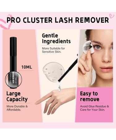 Pro Cluster Eyelash Glue Remover 10ml - Gentle Oil Makeup Cleaner for DIY Eyelash Extensions & Easy Removal - Buy Online on GoSupps.com