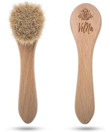 Velna Body & Face Brush Set - Natural Horsehair Brushes for Cellulite - Premium Dry Brushing - 15x11x4.5 - Buy Online on GoSupps.com