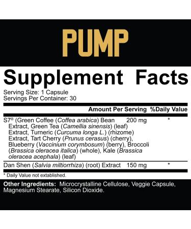 5% Nutrition Core Pump Caps - All Natural NO2 Nitric Oxide Booster Supplement Pills (30 Count) | Ultra Low Stim Preworkout with 5mg Caffeine - Buy Online on GoSupps.com