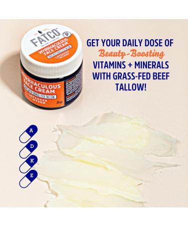 FATCO Organic Myrrhaculous Anti-Aging Face Cream with Tallow & Myrrh - Lavender + Myrrh (1 oz) | Natural Moisturizer for Youthful Skin - Buy Online on GoSupps.com
