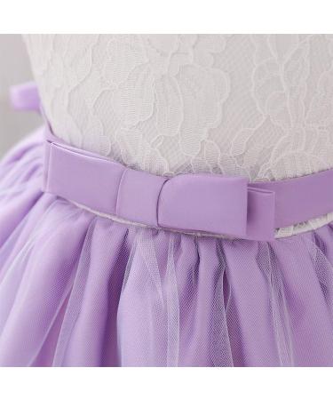 FYMNSI Baby Girl Baptism Christening Dress with Lace Floral Embroidery and Headband - Violet, 6-9 Months - Buy Online on GoSupps.com