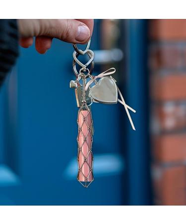  Kixolazr Lip Gloss Keychain | Lip Gloss Case with Mirror for Travel | Compact Lipstick Storage Supplies - For Outdoor Travel School and Home - Buy Online on GoSupps.com