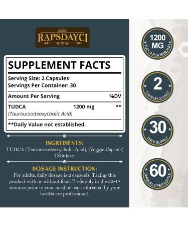 Ultra Strength TUDCA Liver Support Supplement - 1200mg (60 Capsules) - Bile Production & Digestion Boost - Buy Online on GoSupps.com