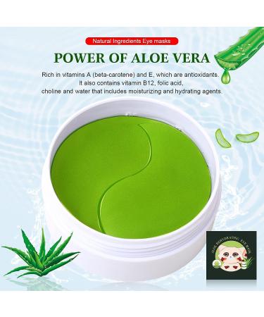 60 Pcs Aloe Vera Under Eye Masks - Reduce Puffy Eyes, Dark Circles, Wrinkles & Fine Lines - Natural Ingredients for Youthful, Firm Skin - Buy Online on GoSupps.com