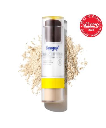Supergoop! (Re)setting 100% Mineral Powder Translucent SPF 35 - Makeup Setting Powder with Ceramides & Olive Glycerides - Buy Online on GoSupps.com