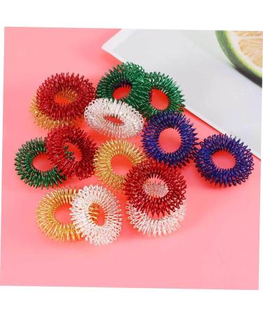 Solustre 12 Pcs Children's Acupressure Ring Set - Mini Stress Relief Toys & Finger Massage Devices for Kids - Buy Online on GoSupps.com