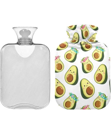Shop Naanle 2L Flower Avocado Hot Water Bottle with Cover - Large Heat & Cold Therapy for Pain Relief Bed Warmer & Hand Feet Warmer - International Shipping - Buy Online on GoSupps.com