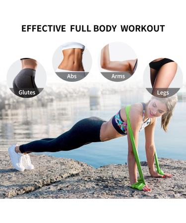 PROIRON Latex-Free Resistance Bands Set for Home Gym Workout - Green, 2m, 25lb - Buy Online on GoSupps.com