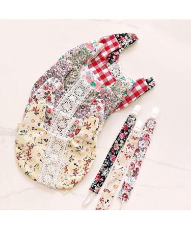 Buy Money7 3-Part Baby Headband & Bib Set - Floral Design Saliva Towel & Pacifier Clip for Boys & Girls - Pink | International Shipping Available - Buy Online on GoSupps.com