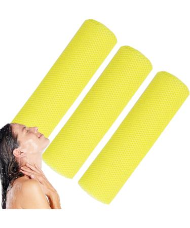 Net Back Scrubber for Shower | Nylon Mesh African Mesh Cloth Shower Net Scrubber Elastic Bath Sponges for Daily Use Women & Men Bathing Yellow - Buy Online on GoSupps.com