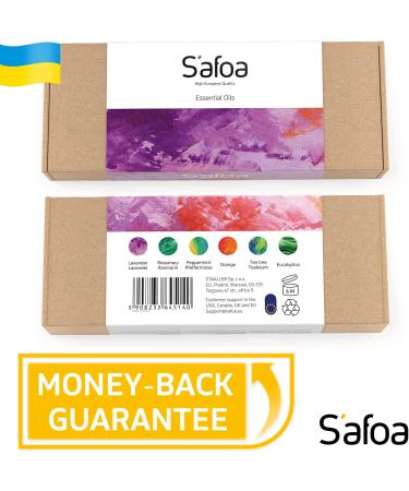 Essential Oils for Diffusers - Set of 6 Tea Tree, Rosemary, Lavender, Peppermint, Orange, Eucalyptus - Perfect Starter Gift Kit - Buy Online on GoSupps.com