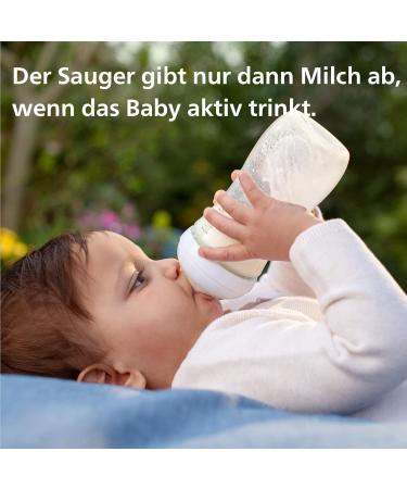 Philips Avent Natural Response Glass Baby Bottles - 240ml BPA-Free 2-Pack for Newborns (1 Month+) - Model SCY933/02 - Buy Online on GoSupps.com