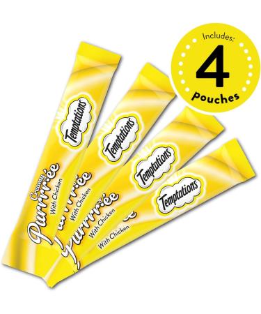 TEMPTATIONS Cat Treats Adult Creamy Puree Lickables Chicken 44 x 12g Pouches - Buy Online on GoSupps.com