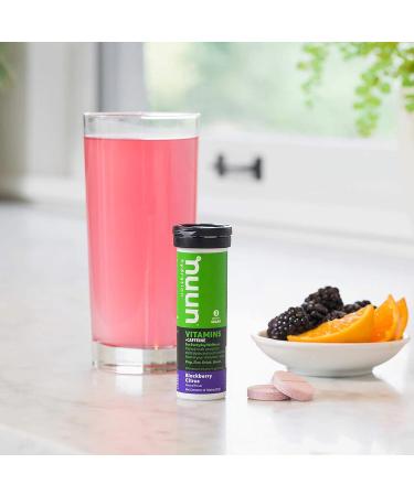 Nuun Vitamins + Energy: Blackberry Citrus Daily Supplement - 4 Tubes of 12 Tabs | Boost Your Energy & Wellness - Worldwide Shipping Available - Buy Online on GoSupps.com