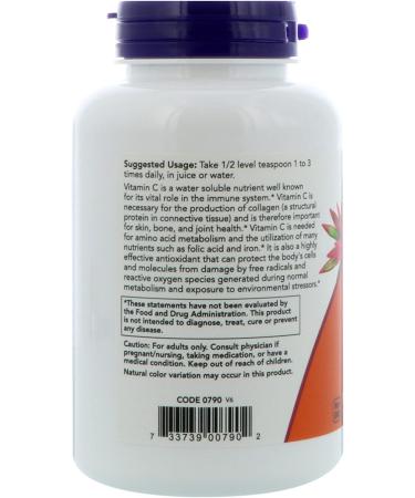 Now Foods Vitamin C Crystals 8 oz (227 g) - Buy Online on GoSupps.com