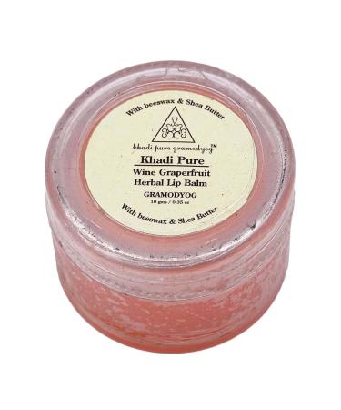 Khadii Wine Grapefruit Lip Balm with Beeswax and Shea Butter 5g| Herbal Lip Balm for Soft Lips | Nourishing Lip Balm for Chapped Lips | Free From Harsh Chemicals | Unisex Formula