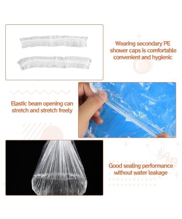 100 Waterproof Disposable Shower Caps for Home Hotel & Travel | Transparent & Eco-Friendly - Buy Online on GoSupps.com