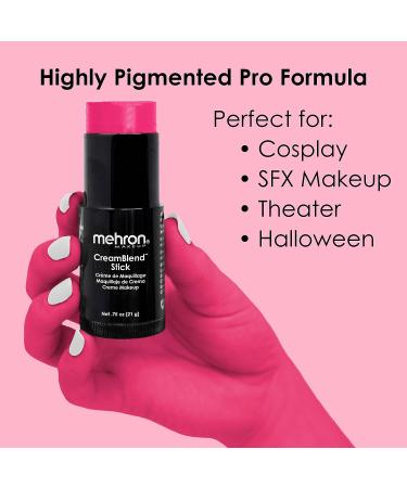 Mehron CreamBlend Stick | Pink Body & Face Paint Stick 0.75 oz | Foundation Makeup - Buy Online on GoSupps.com