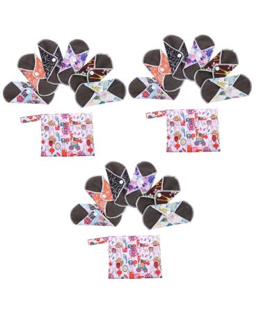 Washable Napkins 3 Sets Napkin Washable Incontinence Pads Washable Napkins Towel Menstrual Napkin Reusable Menstrual Pads Towel Pad Napkin Tampons Assorted Colorx3pcs 1 Count (Pack of 1)