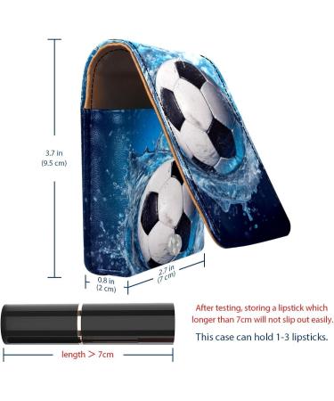 Travel Lipstick Organizer Case - Portable Makeup Bag with Mirror - Blue Ocean Football Water S702b1ctth - Shop Stylish & Functional Makeup Storage - Buy Online on GoSupps.com
