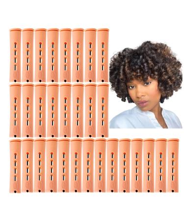 30 pcs Perm Rods Large Hair Rollers Long Short Hair Styling Tool Hair Curlers for Natural Hair Yellow color