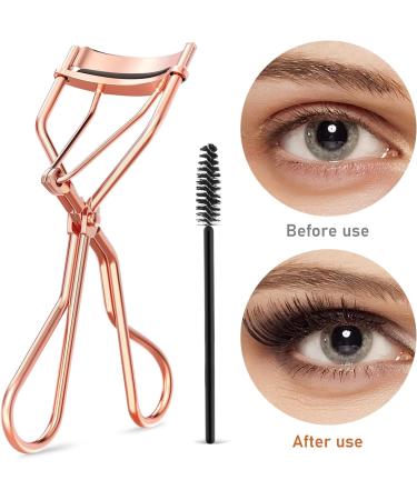 WLLHYF Eyelash Curler Kit with 10 Silicone Refill Pads and Mascara Brush - Universal Lash Curler Makeup Tool for Women - Buy Online on GoSupps.com
