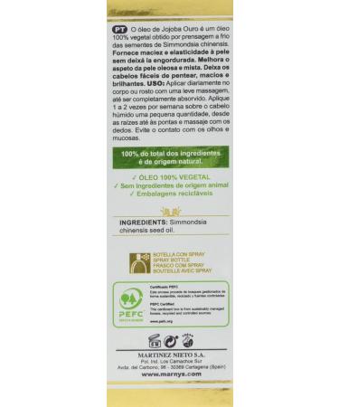  Marnys Jojoba 50ML oil SPRAY 50ML - Buy Online on GoSupps.com