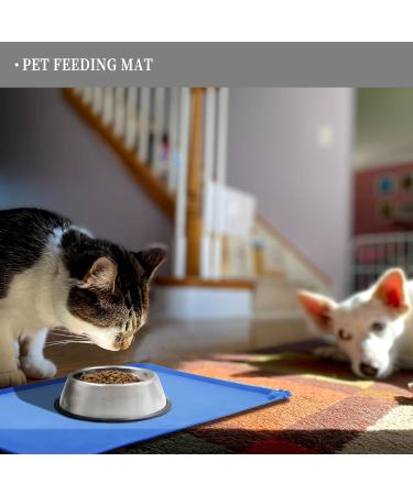 Reopet Silicone Feed Mats for Pets - Waterproof Dog & Cat Mats with Elevated Edges | 53 x 37 cm - Perfect for Mess-Free Feeding - Buy Online on GoSupps.com