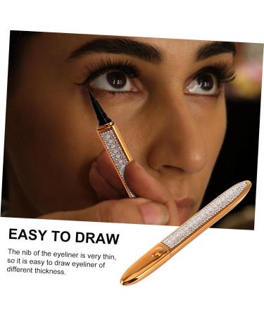 Healvian Self Adhesive Mascara No Blooming Eyeliner Eyelash Tool Non Magnetic Eyeliner Lash Tools Plastic 1 count (Pack of 1) Golden - Buy Online on GoSupps.com