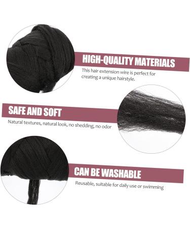 minkissy 2 Rolls Brazilian Wool Braid Clip on Hair Extensions Long Hair Wig Fish Line Extension Multi- Colors Party Highlights Invisible Wire Headband Polypropylene Hair Piece Natural 19.9X9X7CM Black - Buy Online on GoSupps.com